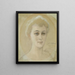 Portrait Study Of Baroness Naomi Emi De La Chapelle - Albert Edelfelt — indrammet kunstværk på væggen