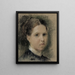 Portrait af Annie Edelfelt - Albert Edelfelt — indrammet kunstværk på væggen