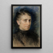 Portrait af fru Emilie Krohn - Albert Edelfelt — indrammet kunstværk på væggen
