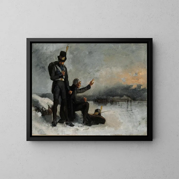 Scène de la guerre finlandaise - Albert Edelfelt — indrammet kunstværk på væggen