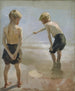 Studie for drengene, der leger ved kysten - Albert Edelfelt — visning af kunstværket