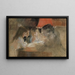Les enfants de la famille Brandt à la lampe - Albert Edelfelt — indrammet kunstværk på væggen