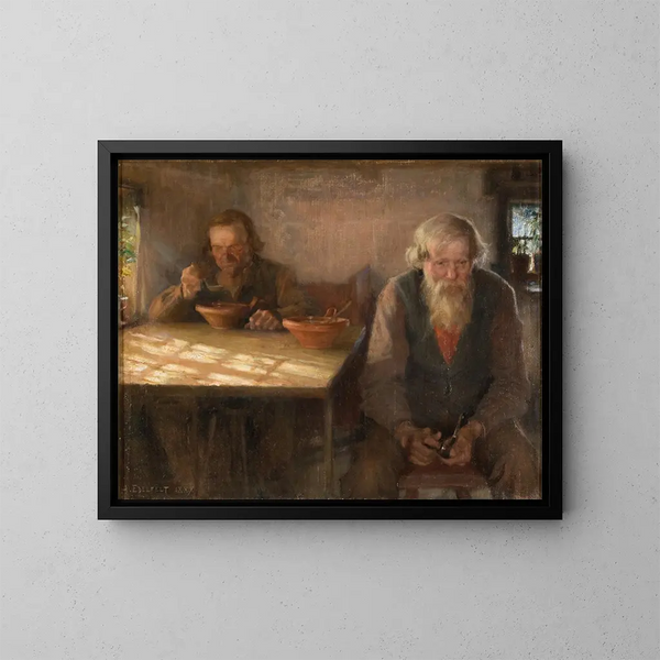 Le Jour du repos - Albert Edelfelt — indrammet kunstværk på væggen