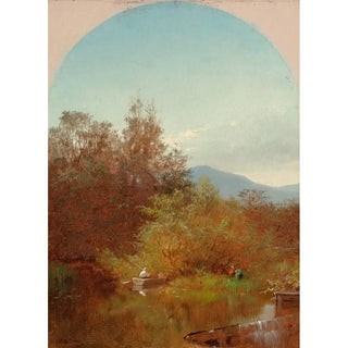 Albert Fitch Bellows - Lake Scene with Fisherman.webp