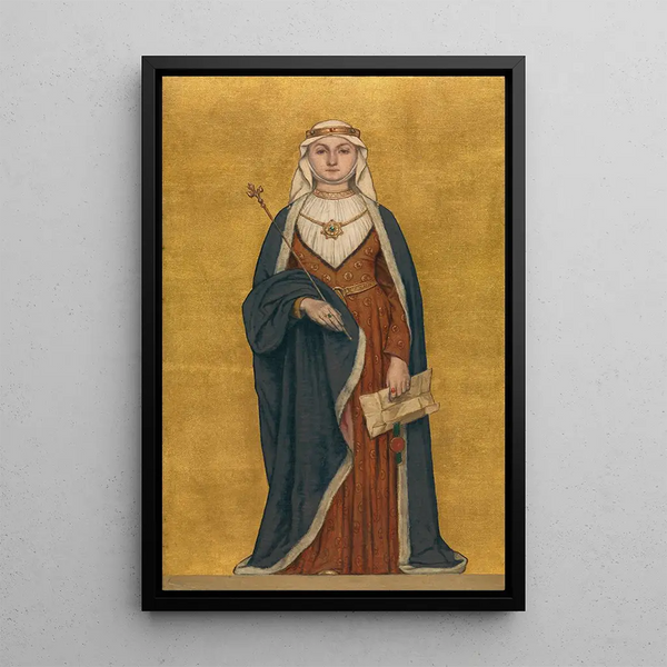 Jeanne de Flandre Fille de Baudouin de Constantinople - Albert Frans Lieven De Vriendt — indrammet kunstværk på væggen