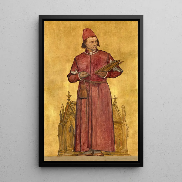Reproduktion af maleriet Le Peintre Hans Memling - Albert Frans Lieven De Vriendt