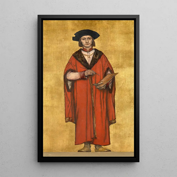 Le Peintre Jan van Eyck - Albert Frans Lieven De Vriendt — indrammet kunstværk på væggen