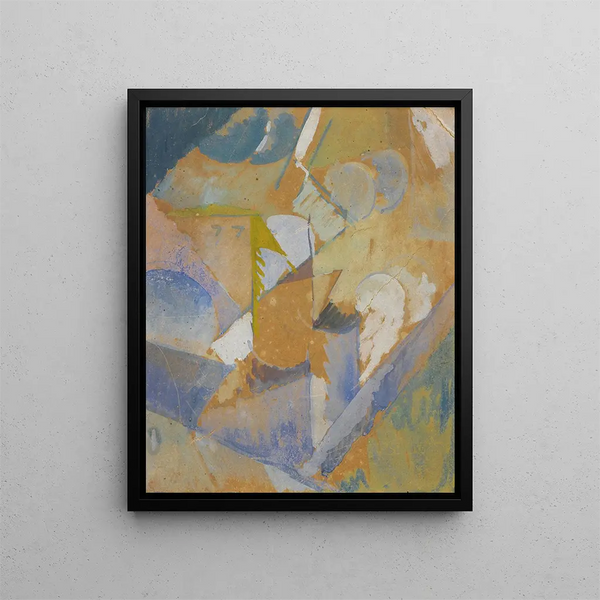 Composition cubiste bleue - Albert Gleizes — indrammet kunstværk på væggen