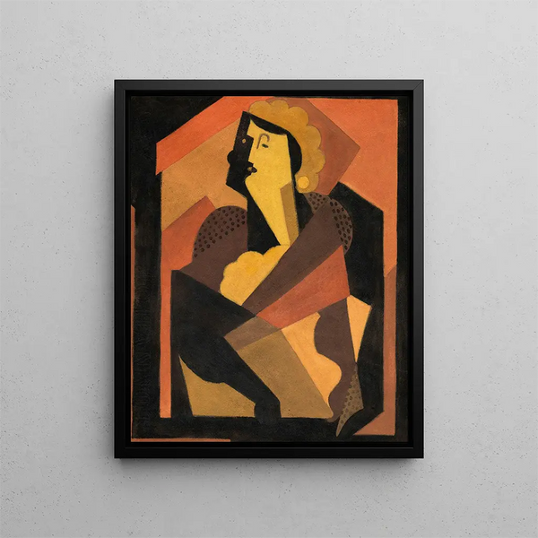La Femme au gant noir - Albert Gleizes — indrammet kunstværk på væggen