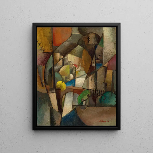 Le Pêcheur - Albert Gleizes — indrammet kunstværk på væggen