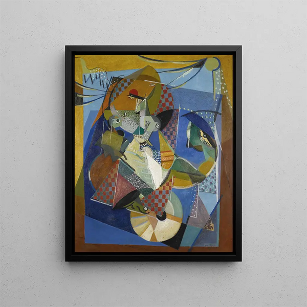 Vaudeville - Albert Gleizes — indrammet kunstværk på væggen