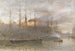 Les docks de Bristol - Albert Goodwin — visning af kunstværket