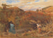 Prins Camaralzaman, der observer tyven af talismanet - Albert Goodwin — visning af kunstværket