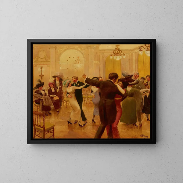 La danse - Albert Guillaume — indrammet kunstværk på væggen