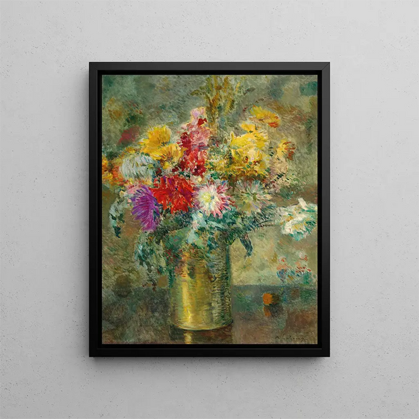Bouquet de fleurs - Albert Lebourg — indrammet kunstværk på væggen