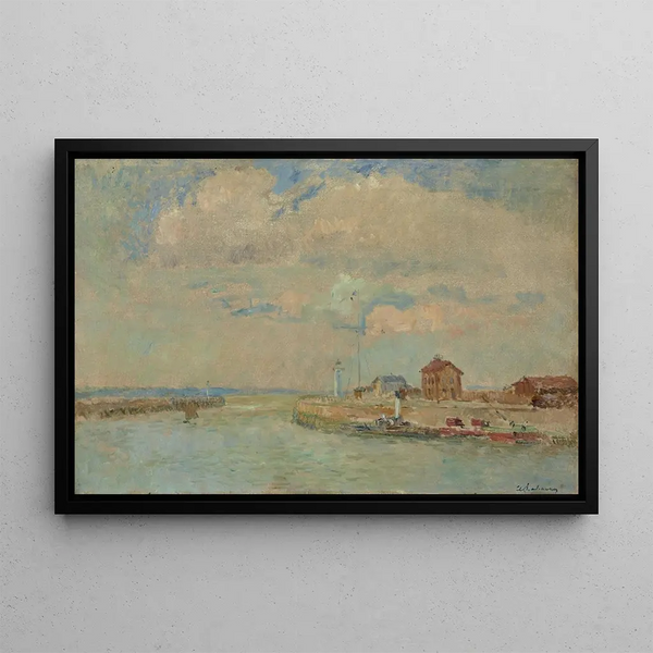 Entrée du port - Albert Lebourg — indrammet kunstværk på væggen