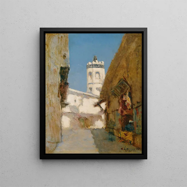 La Rue des Blondeurs, Alger - Albert Lebourg — indrammet kunstværk på væggen