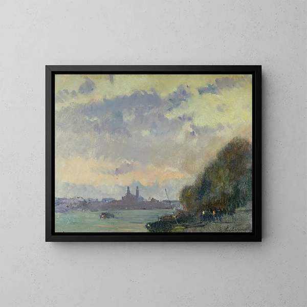 La Seine et l'ancien Trocadéro - Albert Lebourg — indrammet kunstværk på væggen