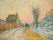 La charrette dans la neige sur la route de Montgargan - Albert Lebourg — visning af kunstværket