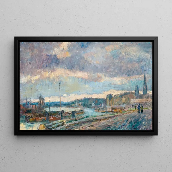 Le Port de Rouen - Albert Lebourg — indrammet kunstværk på væggen