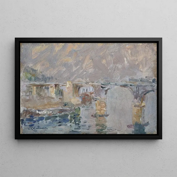 Pont de Paris - Albert Lebourg — indrammet kunstværk på væggen