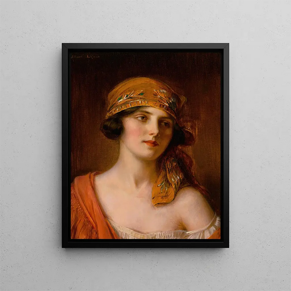 En mode skønhed - Albert Lynch — indrammet kunstværk på væggen