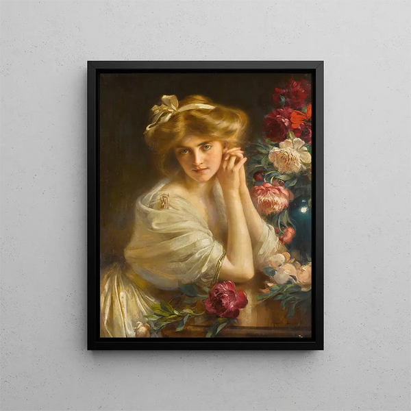 Douce oisiveté - Albert Lynch — indrammet kunstværk på væggen