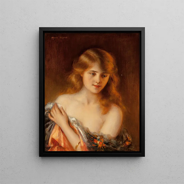 Rêverie - Albert Lynch — indrammet kunstværk på væggen