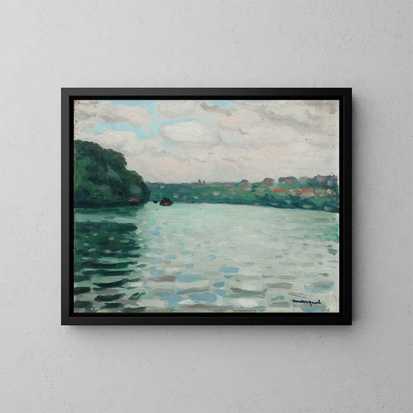 La Seine à La Frette - Albert Marquet — indrammet kunstværk på væggen
