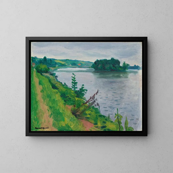 La Seine à Rolleboise - Albert Marquet — indrammet kunstværk på væggen