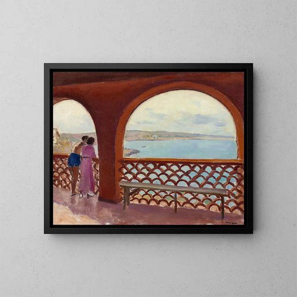 La terrasse de la Madrague - Albert Marquet — indrammet kunstværk på væggen
