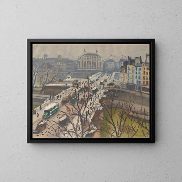 Le Pont Neuf - Albert Marquet — indrammet kunstværk på væggen