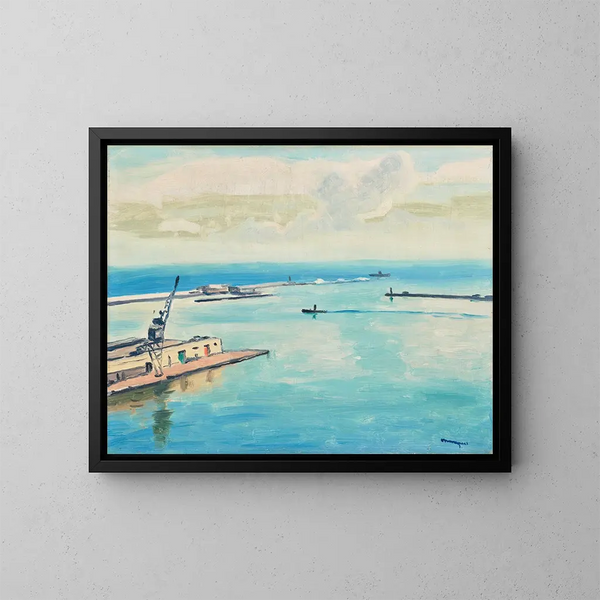 Le Port d'Alger - Albert Marquet — indrammet kunstværk på væggen
