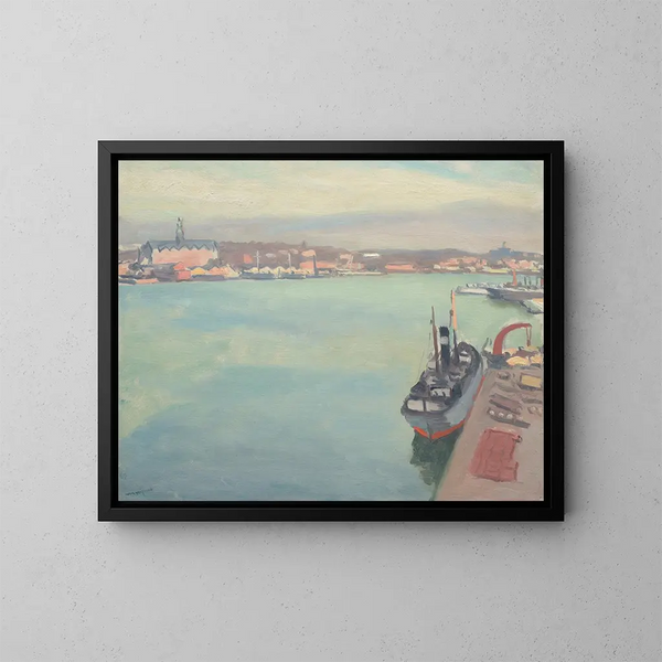 Le port de Stockholm au matin de printemps - Albert Marquet — indrammet kunstværk på væggen