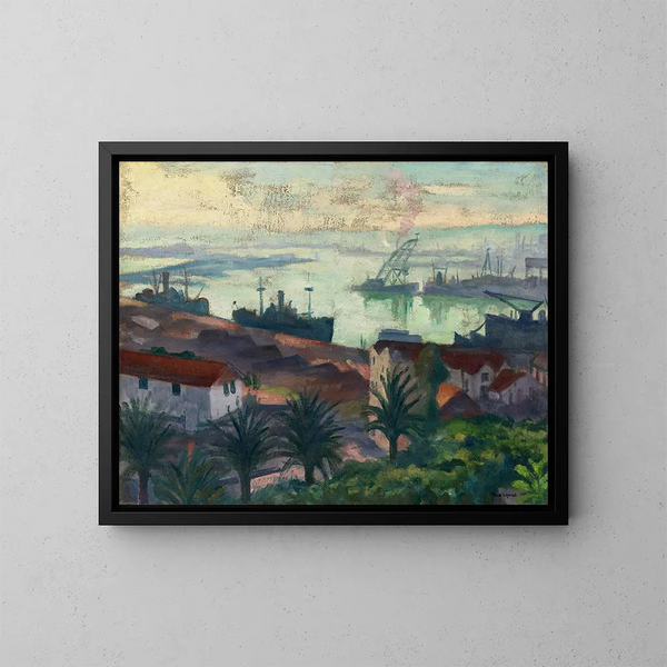 Le port par temps clair - Albert Marquet — indrammet kunstværk på væggen