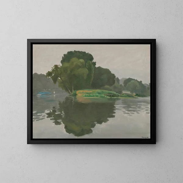 Le Poissy - Albert Marquet — indrammet kunstværk på væggen
