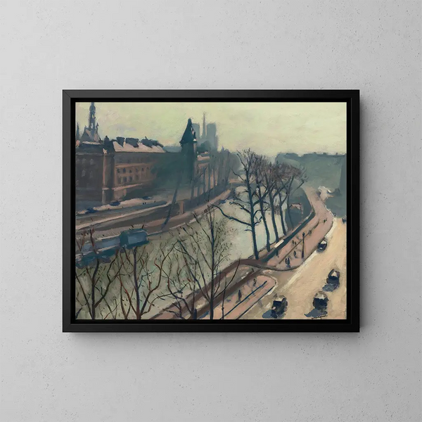 Pont Saint-Michel - Albert Marquet — indrammet kunstværk på væggen