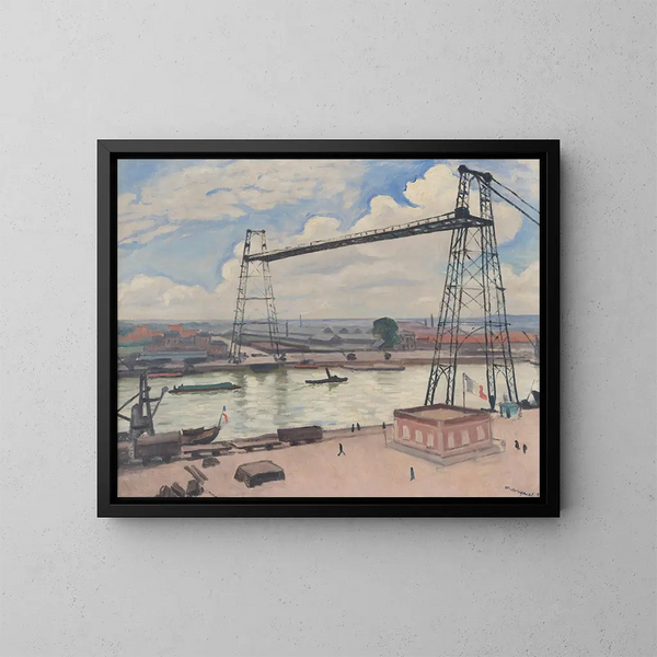 Le pont transbordeur de Rouen - Albert Marquet — indrammet kunstværk på væggen