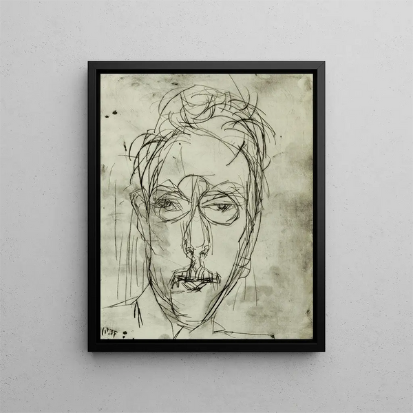 Portrait Schaeffer I - Albert Müller — indrammet kunstværk på væggen