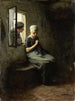 La Cour du pêcheur - Albert Neuhuys — visning af kunstværket