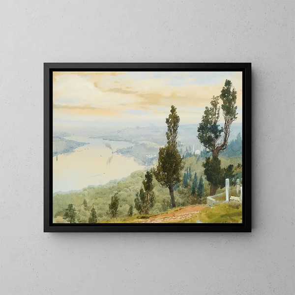Vue d'Istanbul depuis le cimetière d'Eyüp - Albert Nikolaïevitch Benois — indrammet kunstværk på væggen