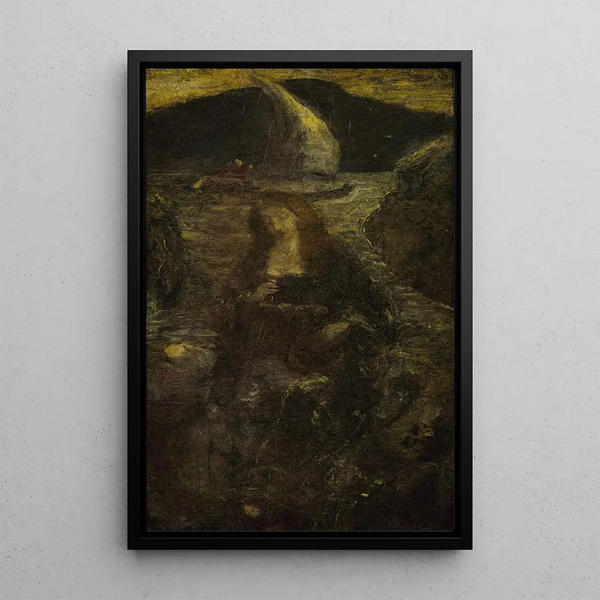 Passagererens sang - Albert Pinkham Ryder — indrammet kunstværk på væggen