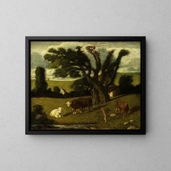 Studie af hyrdedigt - Albert Pinkham Ryder — indrammet kunstværk på væggen