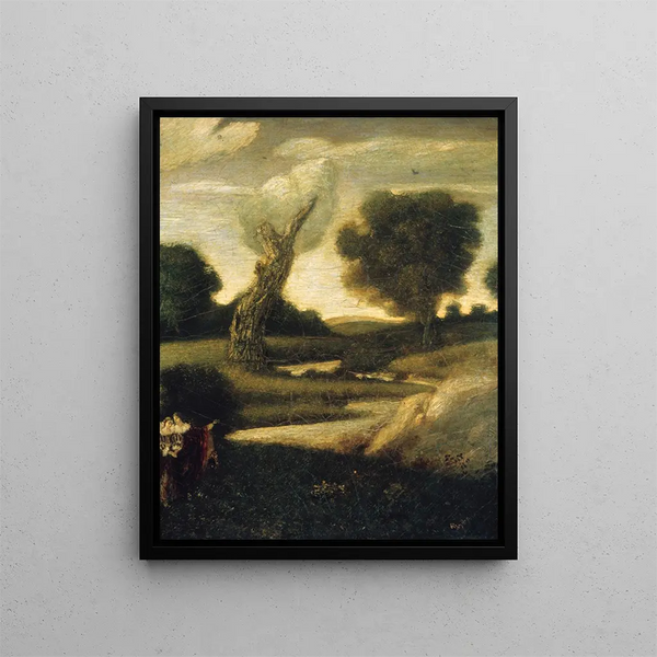 La forêt d'Arden - Albert Pinkham Ryder — indrammet kunstværk på væggen