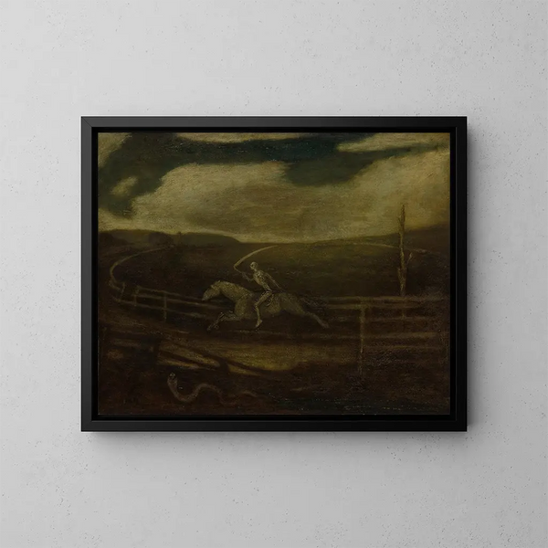 La course de la mort sur un cheval pâle - Albert Pinkham Ryder — indrammet kunstværk på væggen