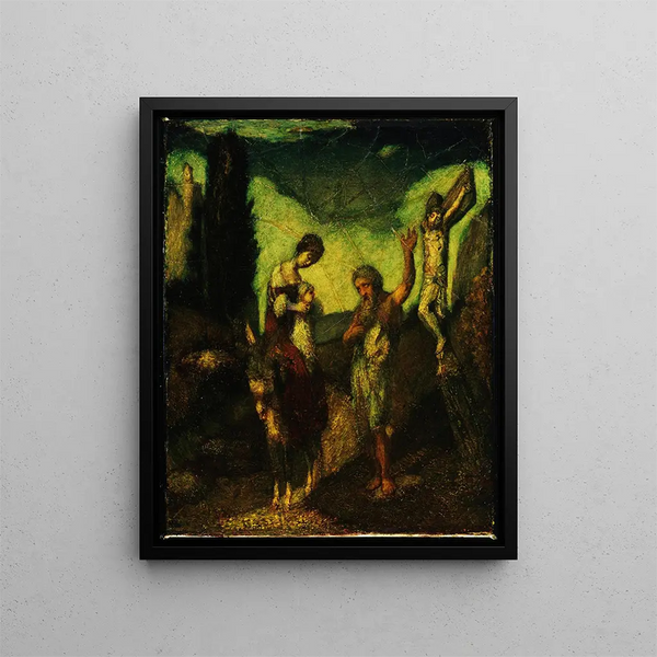 maleriet L'histoire de la croix - Albert Pinkham Ryder — indrammet kunstværk på væggen