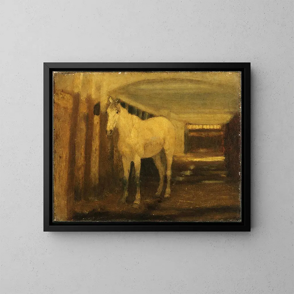 Le Cheval blanc - Albert Pinkham Ryder — indrammet kunstværk på væggen