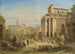 Vue over Forum Roman med Septime Severs bue og Faustine- og Antoninus-templet - Albert Rieger — visning af kunstværket