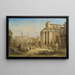 Vue over Forum Roman med Septime Severs bue og Faustine- og Antoninus-templet - Albert Rieger — indrammet kunstværk på væggen
