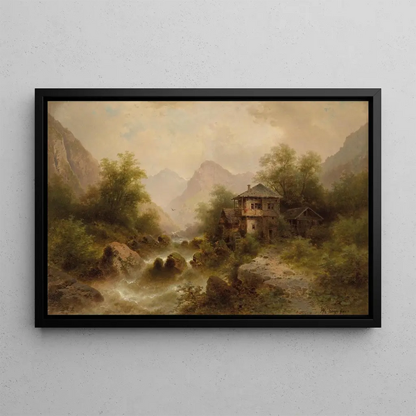 Albert Rieger - Wasserfall Mit Mhle.webp
